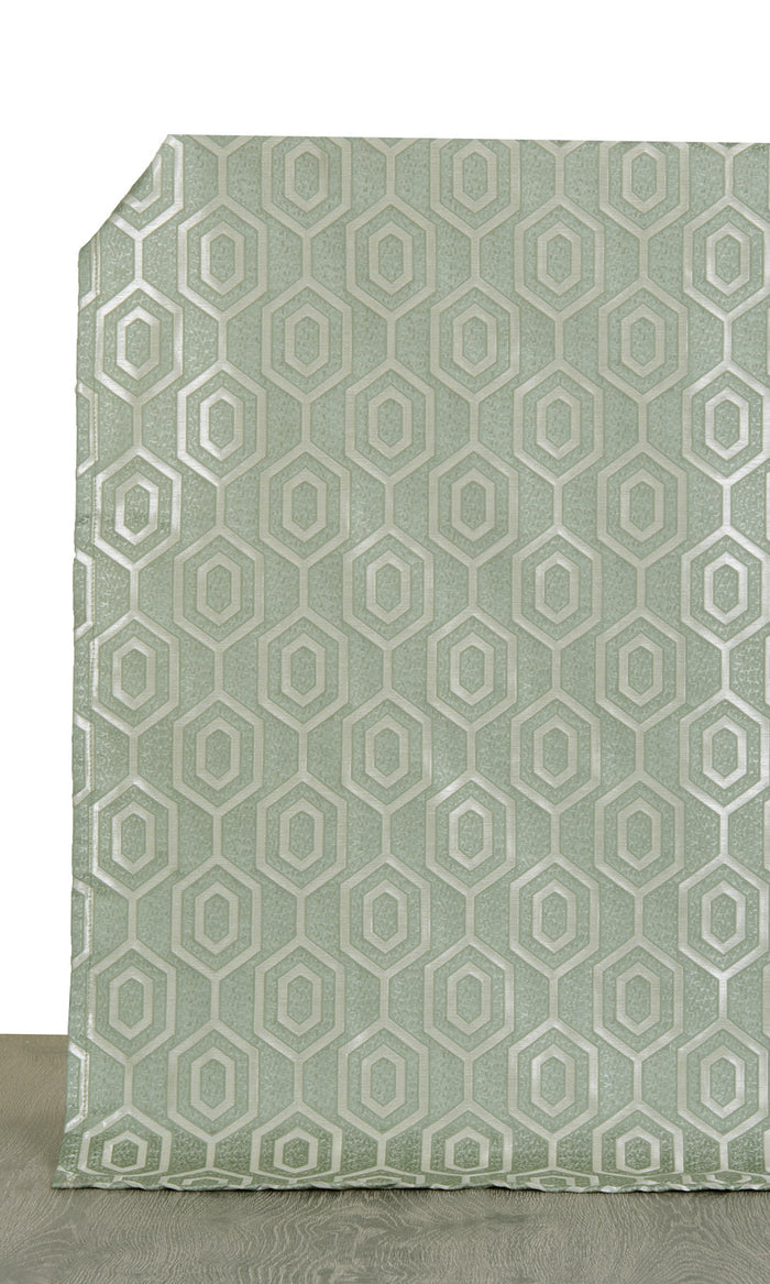 Honeycomb Patterned  Drapery for Living, Bedroom, Kitchen, Bathroom (Sage Green)
