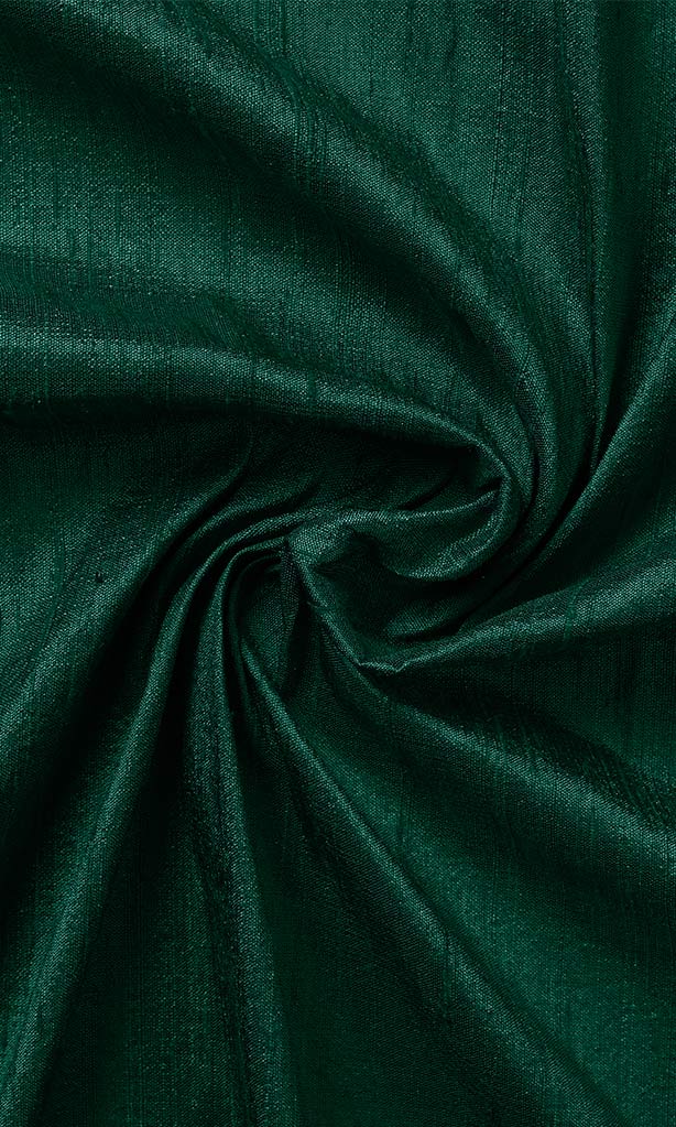 Pure Silk Curtain Panels (Hunter Green)