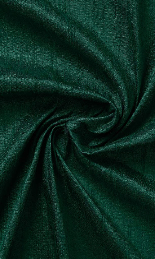 Pure Silk Curtain Panels (Hunter Green)