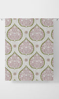 Paisley Home Décor Fabric By the Metre (Pink/ Green)
