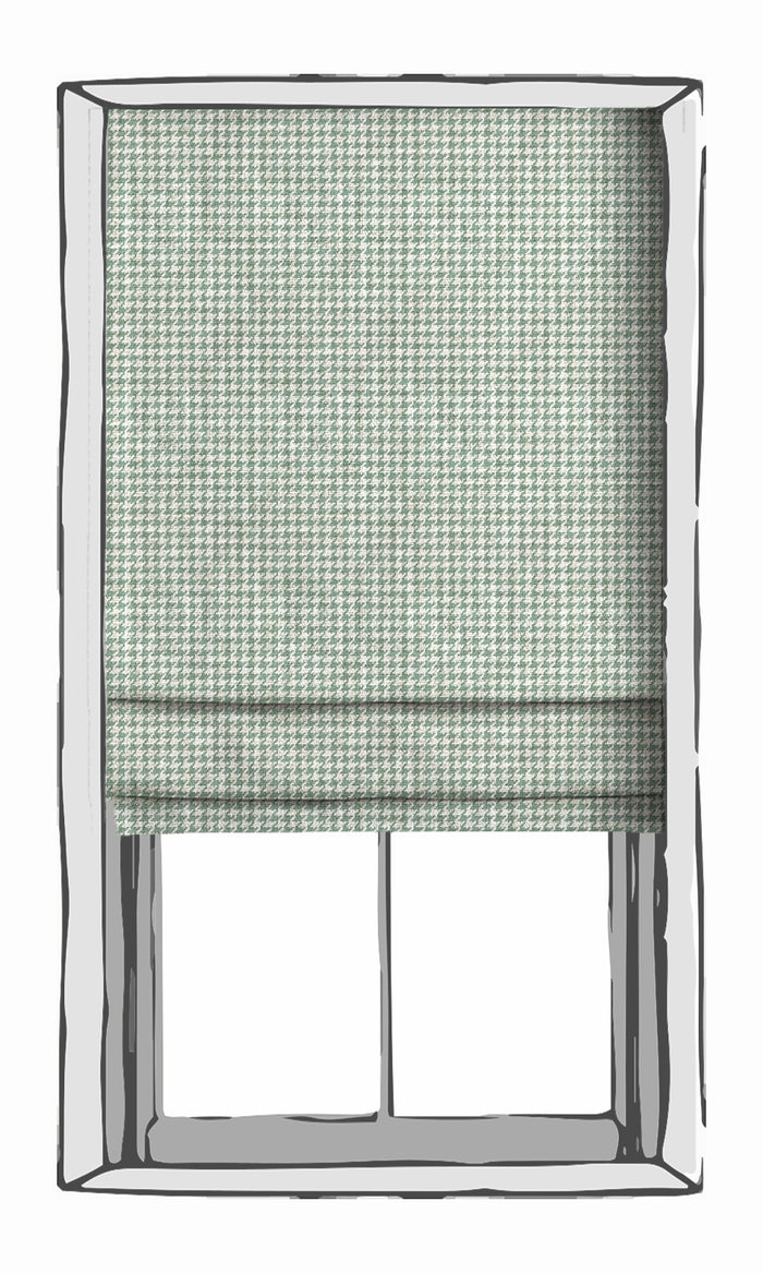 Houndstooth Print Curtains (Blue/ White) Extra Long Short Wide