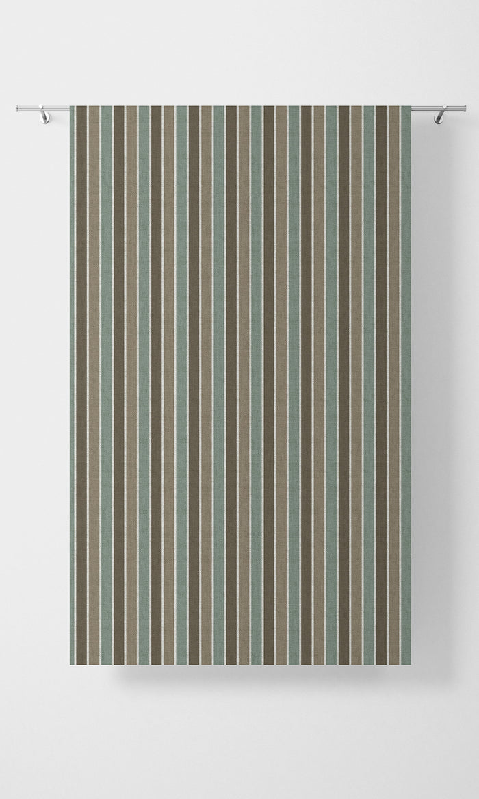 Geometric Print Home Textile Fabric Material By the Metre (Blue/ Brown/ White)