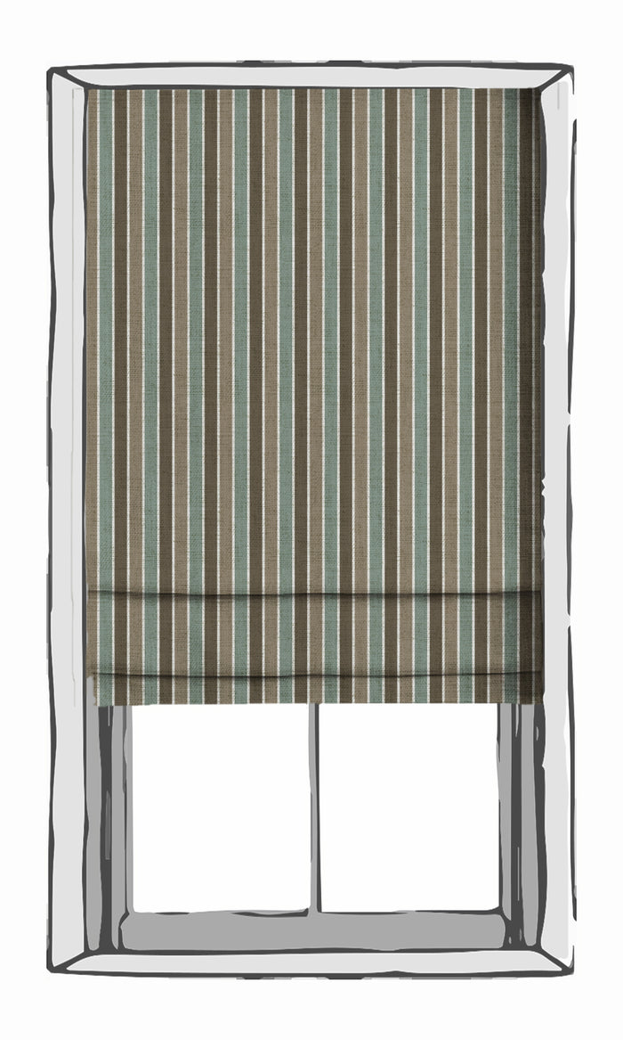 Geometric Print Fabric Material By the Metre (Blue/ Brown/ White)