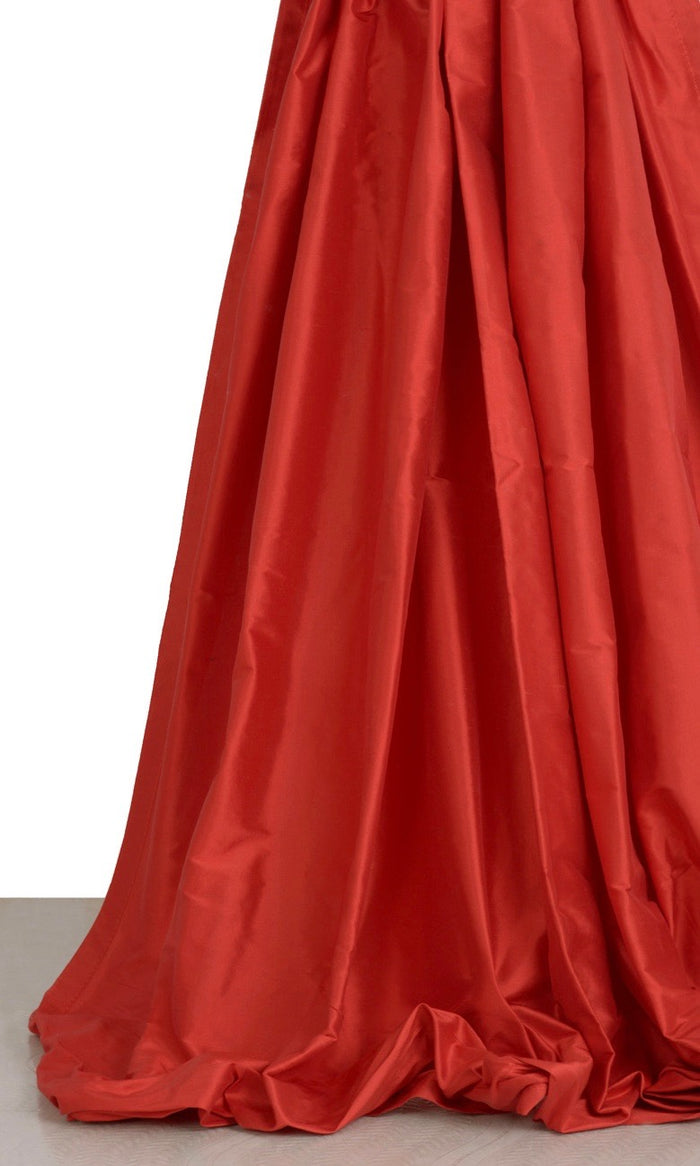 Shantung Silk Window Treatments Fabric By the Metre (Red)