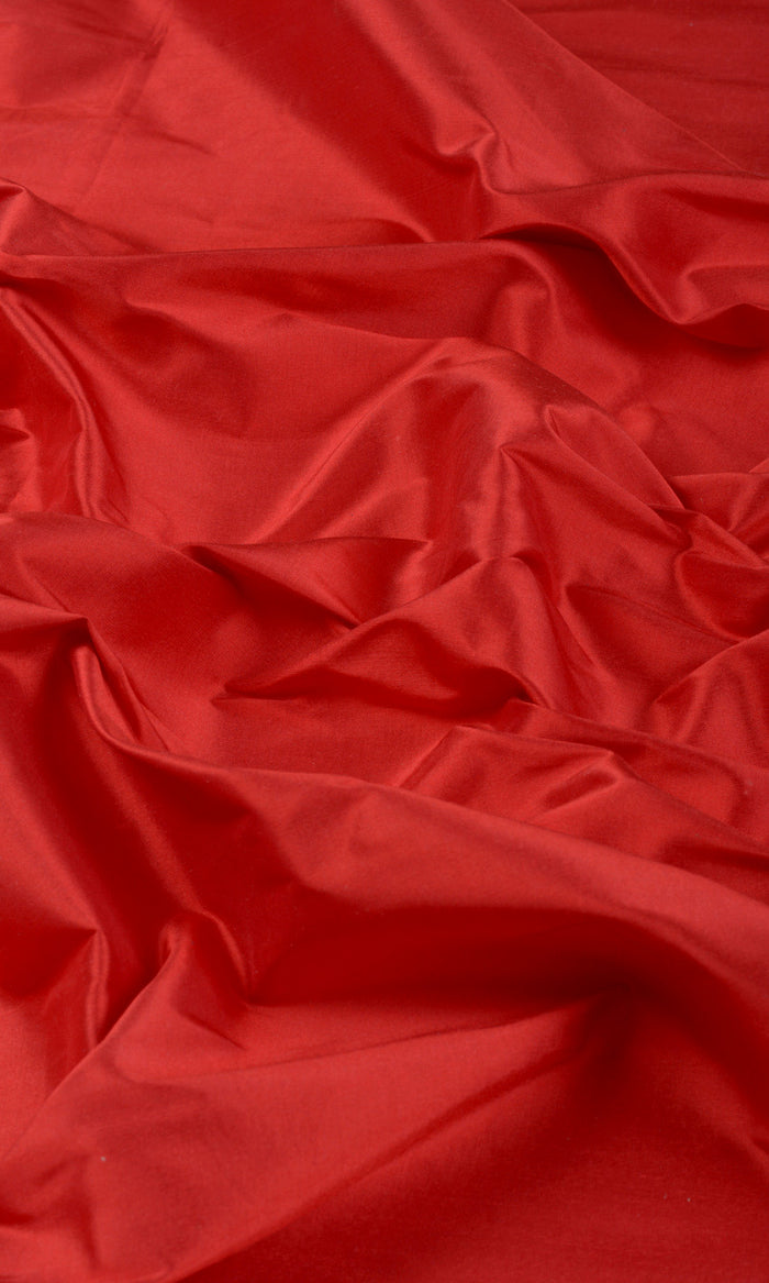 Shantung Silk Home Textile Fabric Material By the Metre (Red)