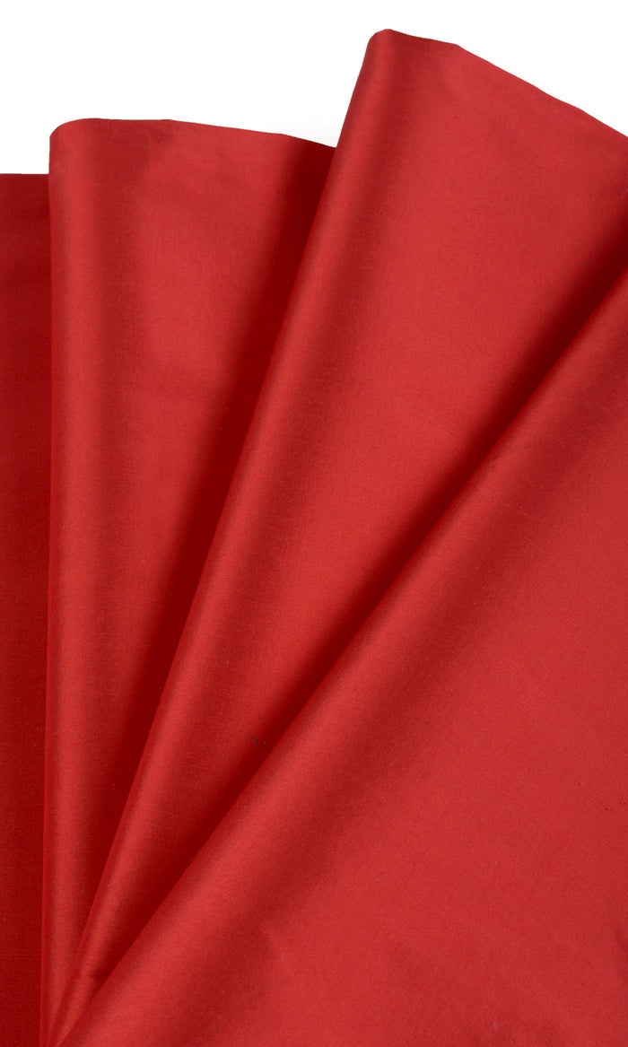 Shantung Silk Fabric Material By the Metre (Red)