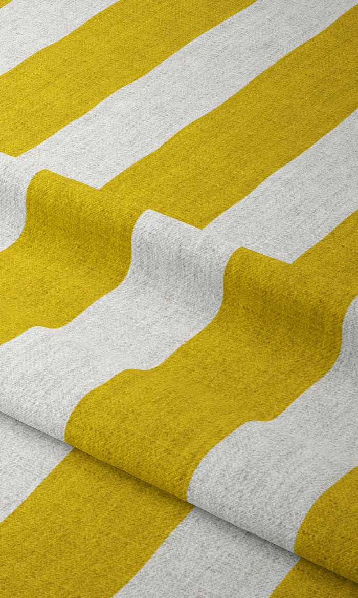 Geometric Print Pinch Pleat, Rod Pocket, Eyelet Curtains (Sunflower Yellow)