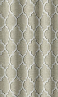 Trellis Tile Print Home Décor Fabric By the Metre (Beige/ White)