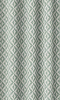 Geometric Print Home Décor Fabric By the Metre (Duck Egg Blue/ White)