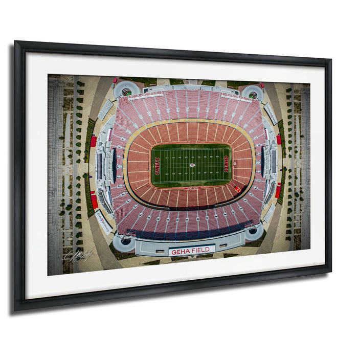 The image is an aerial view of a football stadium, specifically the stadium for the University of Texas at Austin.