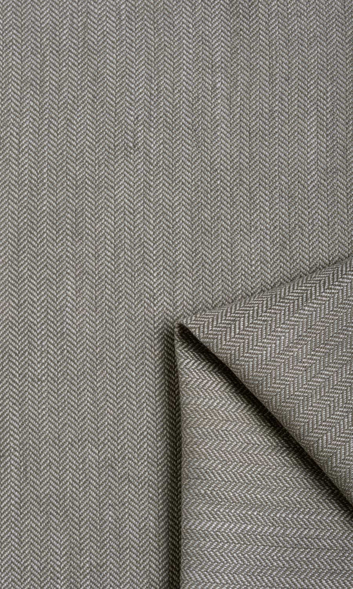 Herringbone Textured Fabric Material By the Metre (Deep Gray)