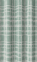 Abstract Print Drapery (Duck Egg Blue/ White)