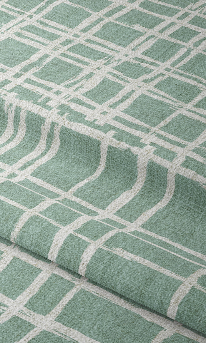 Abstract Print Drapery for Living, Bedroom, Kitchen, Bathroom (Duck Egg Blue/ White)
