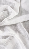 Textured Sheer Home Décor Fabric By the Metre (White)