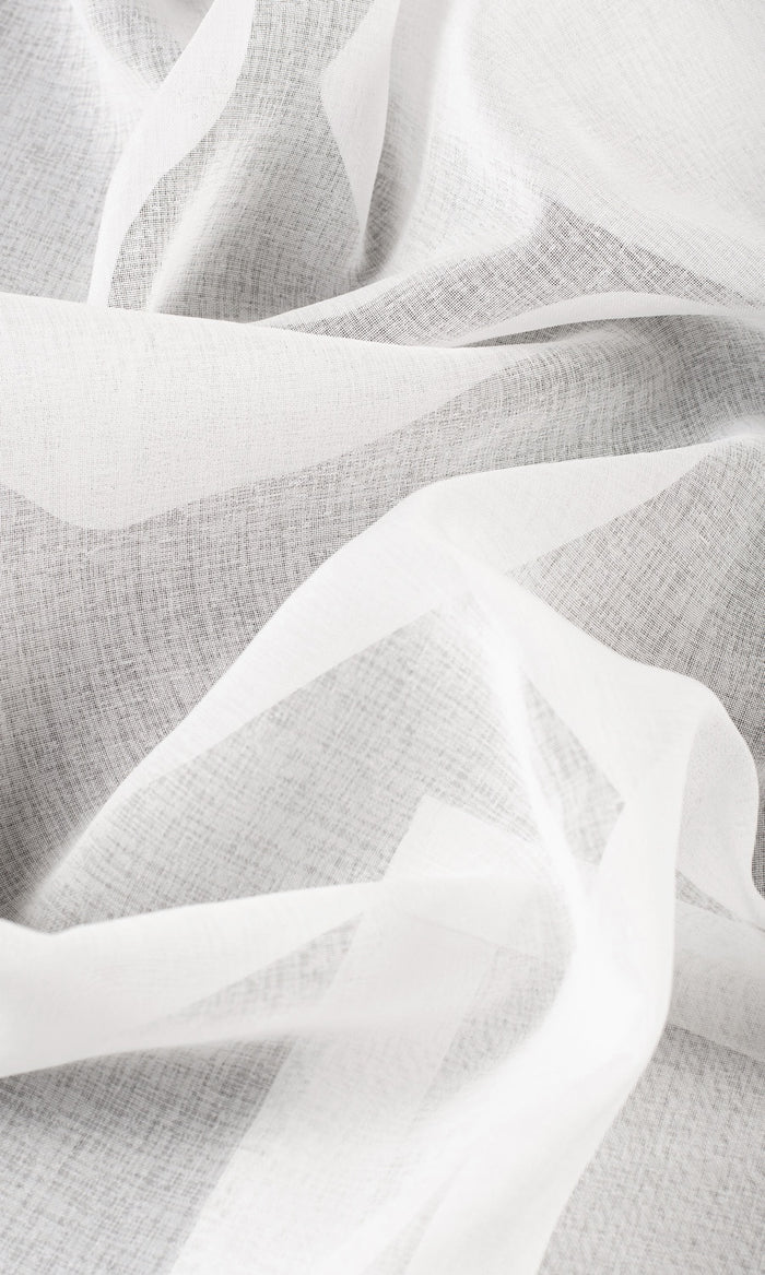 Plain Sheer Window Treatments Fabric By the Metre (White)