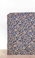 Floral Velvet Home Décor Fabric By the Metre (Beige/ Brown/ Blue)