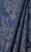 Self Patterned Drapes (Navy Blue/ Silvery Gray)