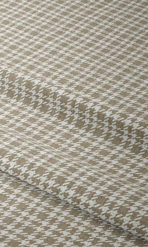 Check Patterned Drapes for Living, Bedroom, Kitchen, Bathroom (Beige/ White)