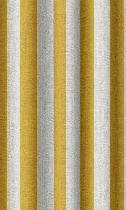 Striped Home Décor Fabric By the Metre (Yellow/ White)