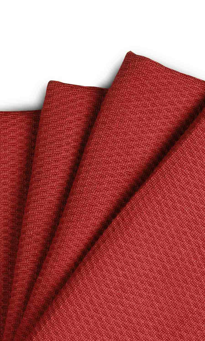 Cotton Curtain Panels for Living, Bedroom, Kitchen, Bathroom (Red/ Orange)