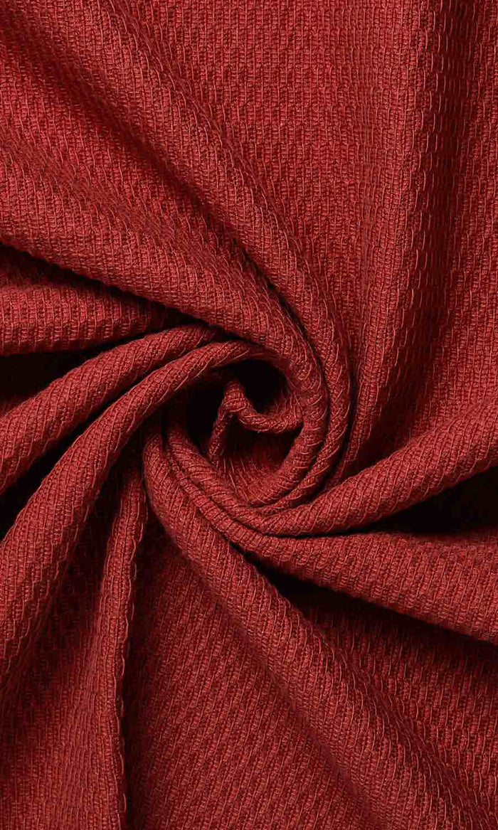 Cotton Pinch Pleat, Rod Pocket, Eyelet Curtains (Red/ Orange)
