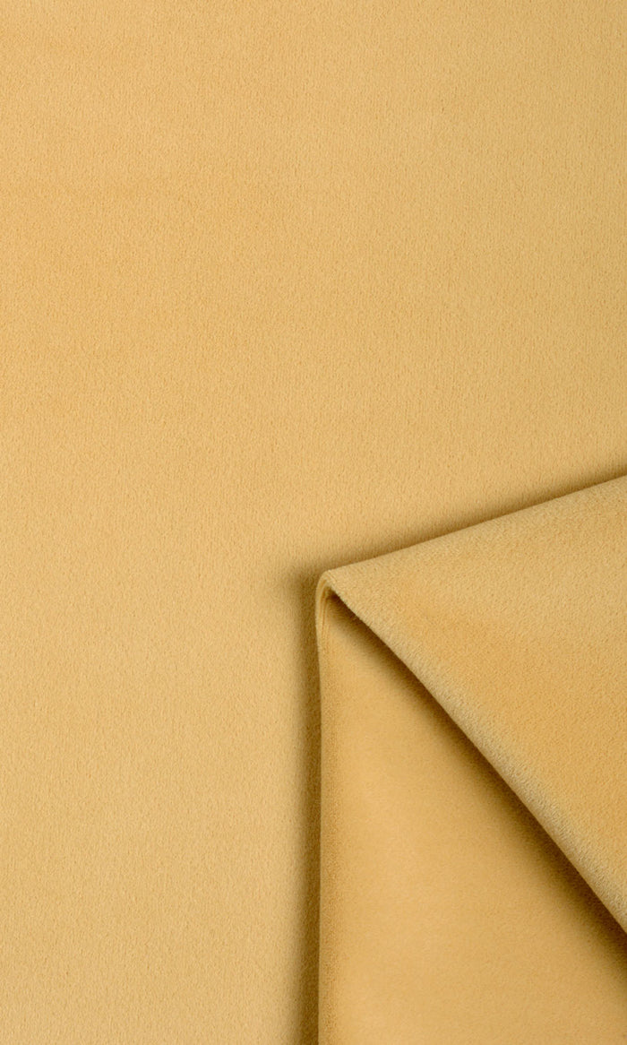 Velvet Window Treatments Fabric By the Metre (Pale Yellow)