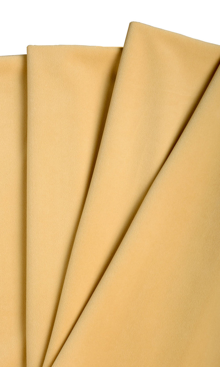 Velvet Home Textile Fabric Material By the Metre (Pale Yellow)
