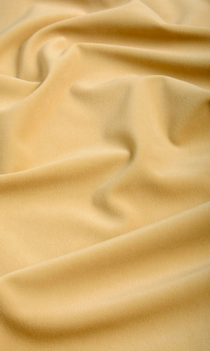 Velvet Fabric By the Metre for Curtains & Drapes (Pale Yellow)