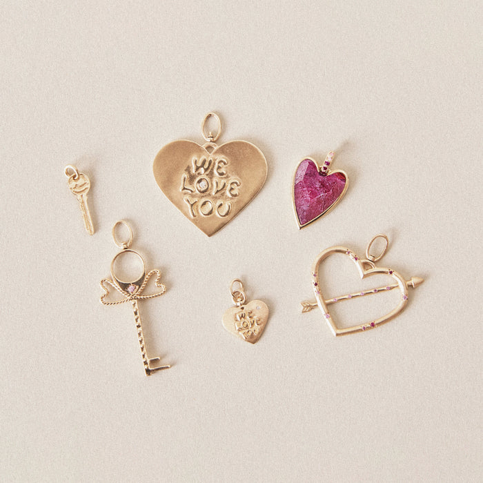 Avata Key Charm in 10k yellow gold, alternate angle detail view 2
