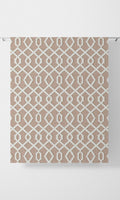 Trellis Patterned Drapery (Soft Pink/ White)
