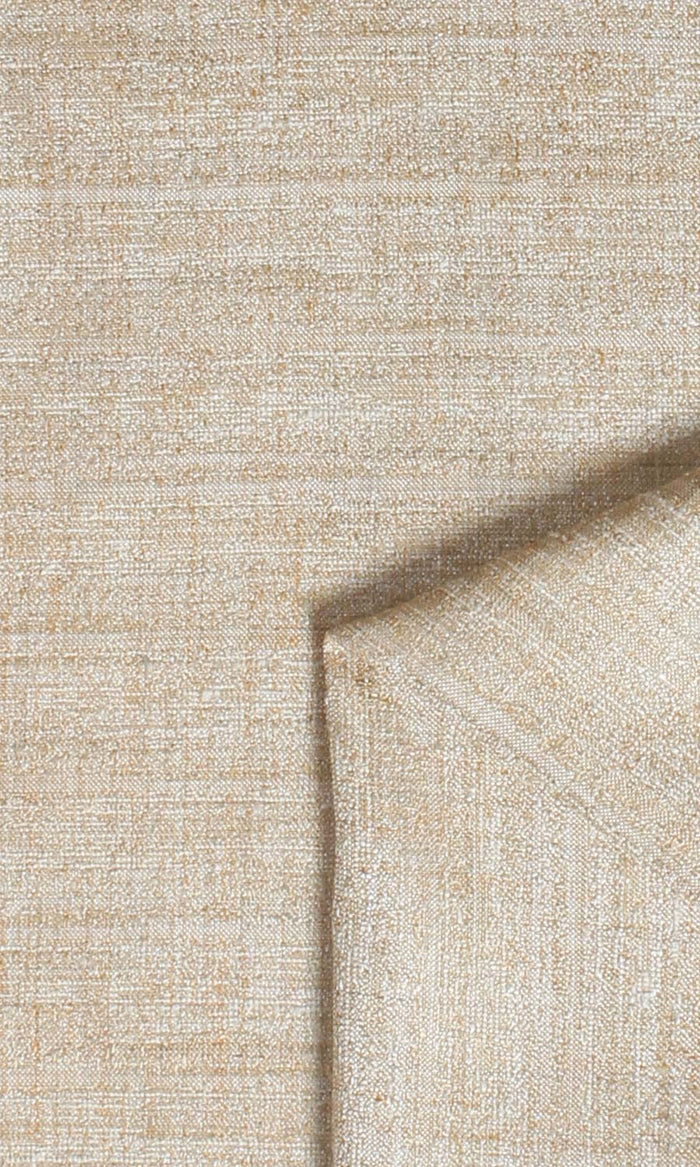 Faux Silk Textured Window Treatments Fabric By the Metre (Pale Beige)
