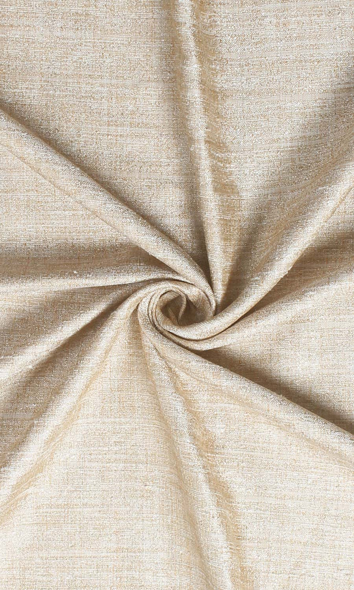 Faux Silk Textured Home Textile Fabric Material By the Metre (Pale Beige)