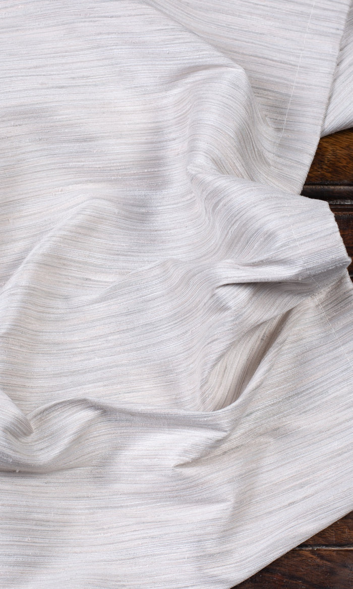 Faux Silk Window Treatments Fabric By the Metre (Pale Grey)