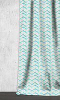Bow-Arrow Print Home Décor Fabric By the Metre (White/ Blue)