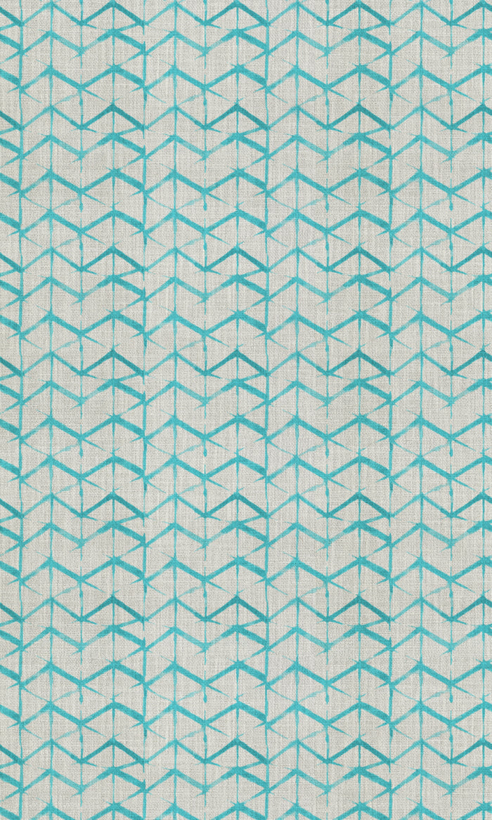 Bow-Arrow Print Fabric Material By the Metre (White/ Blue)