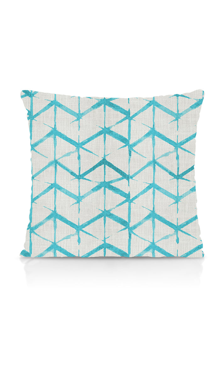 Bow-Arrow Print Pinch Pleat, Rod Pocket, Eyelet Curtains (White/ Blue)