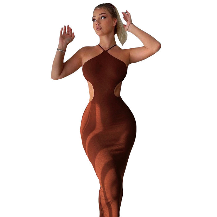 Backless Halter Neck Dress