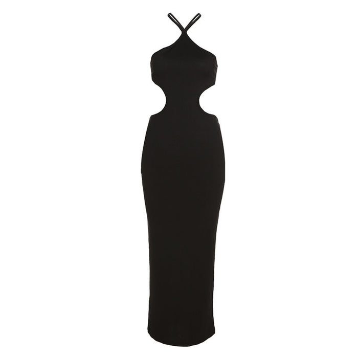Backless Halter Neck Dress