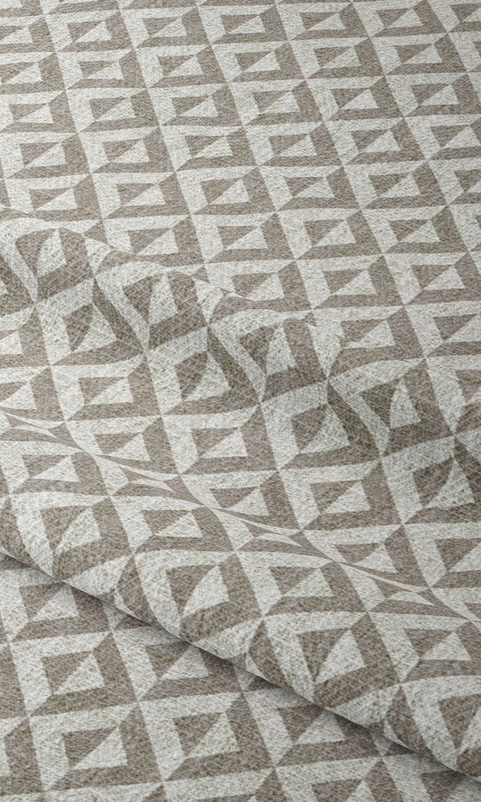 Geometric Print Curtains for Living, Bedroom, Kitchen, Bathroom (Grey/ White)