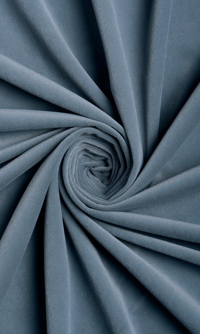 Velvet Curtains (Grey/ Blue)