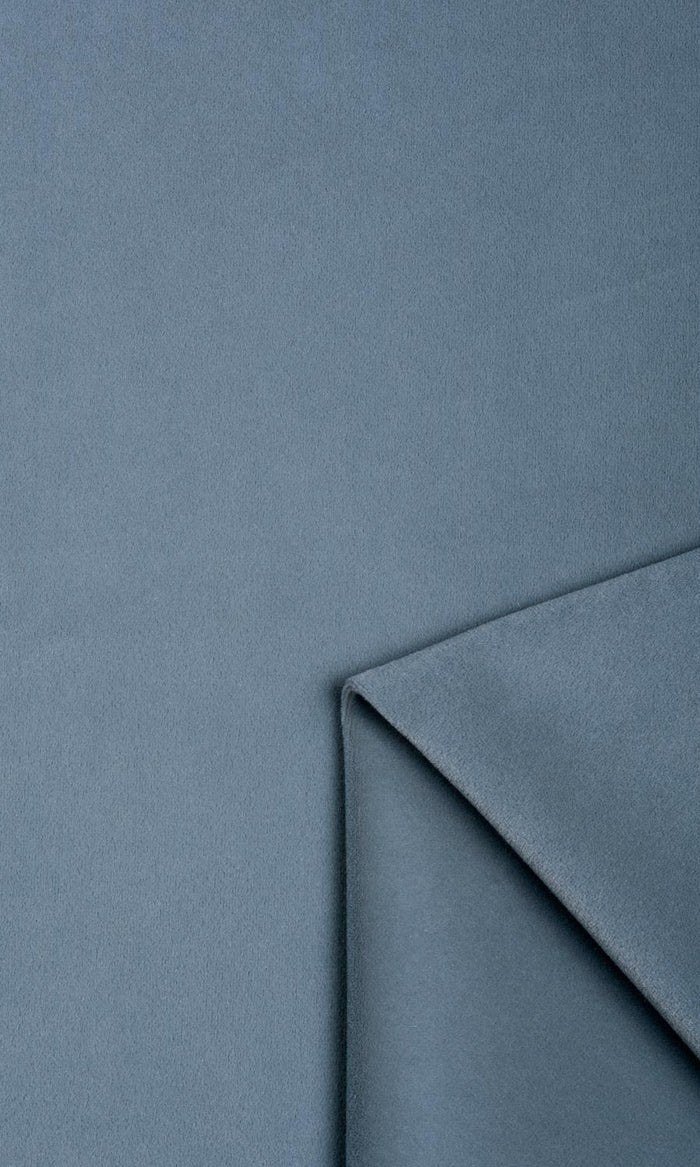 Velvet Pinch Pleat, Rod Pocket, Eyelet Curtains (Grey/ Blue)