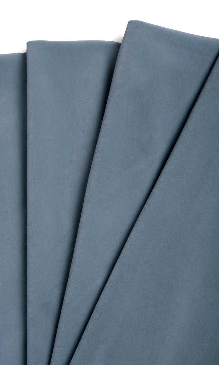 Velvet Made-to-Measure Curtains (Grey/ Blue)