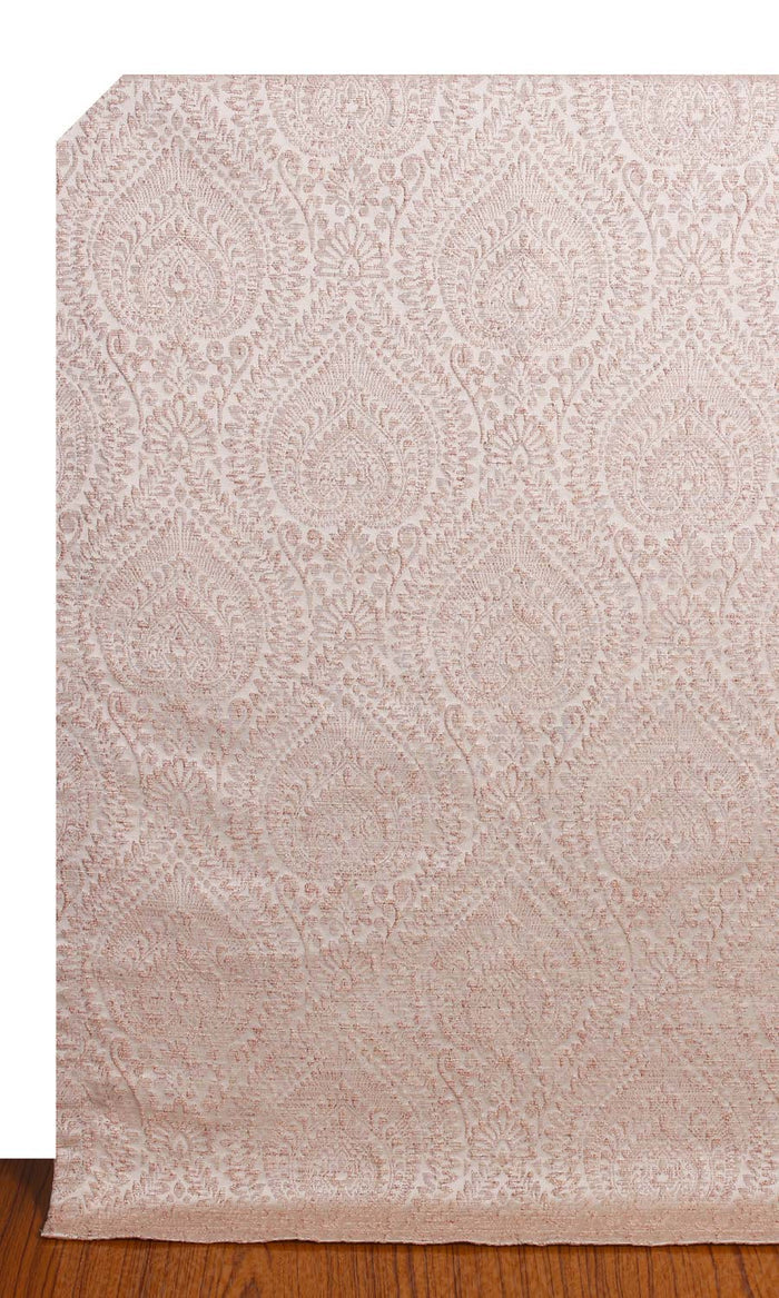 Textured Floral Window Treatments Fabric By the Metre (Pale Pink)