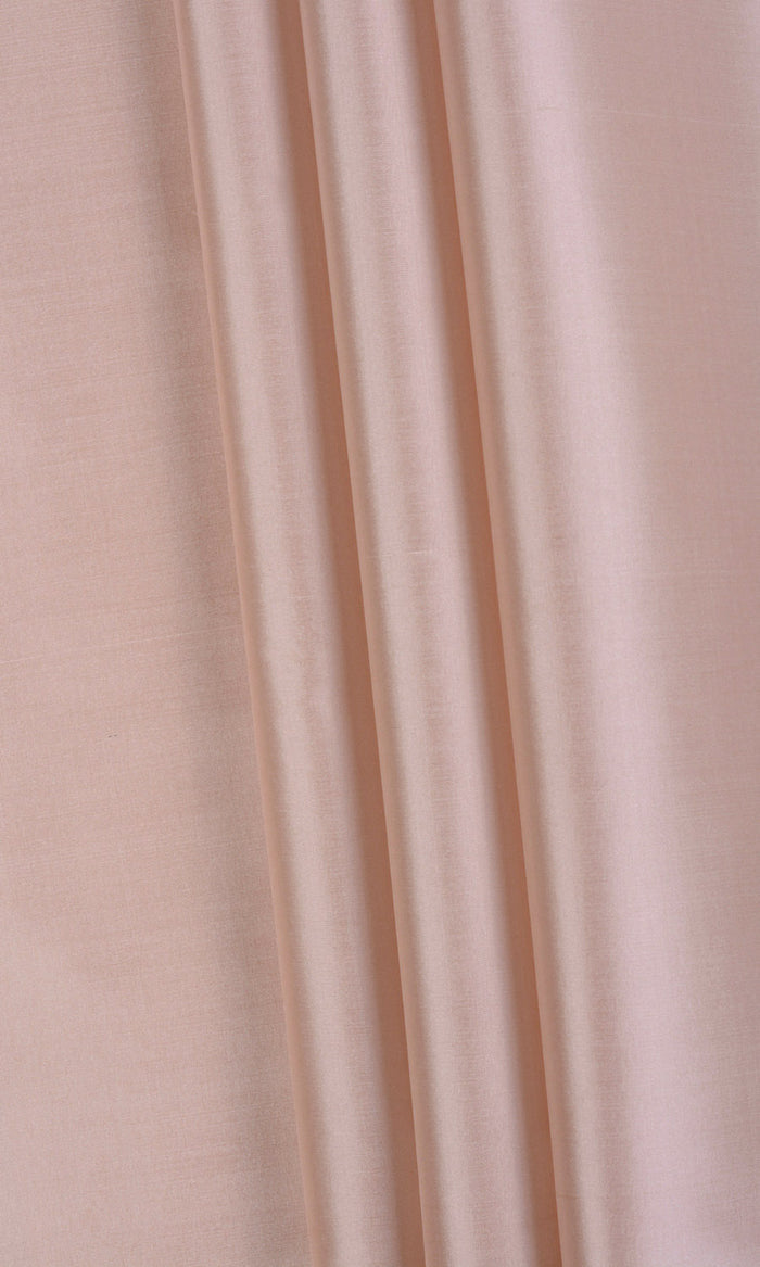 Shantung Silk Fabric By the Metre for Curtains & Drapes (Blush Pink/ Peach)