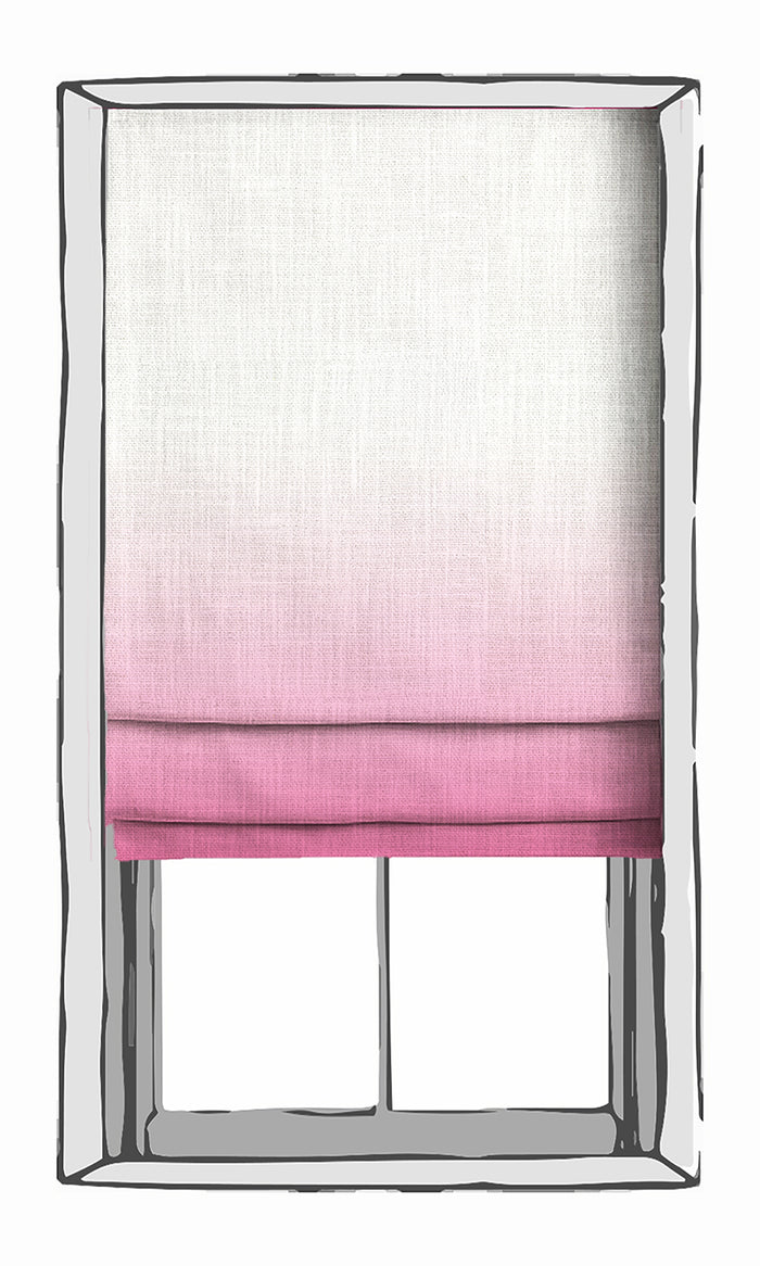 2-Tone Ombre Curtain Panels for Living, Bedroom, Kitchen, Bathroom (Pink)