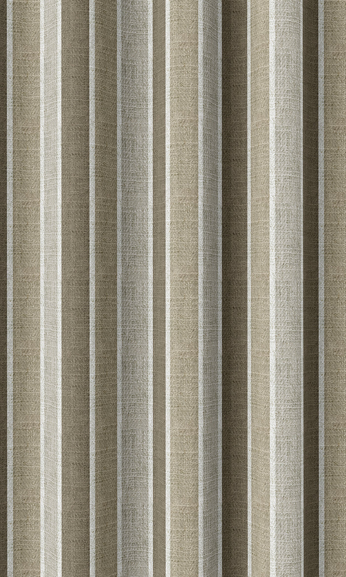 Striped Home Décor Fabric By the Metre (Beige/ Brown/ Grey)