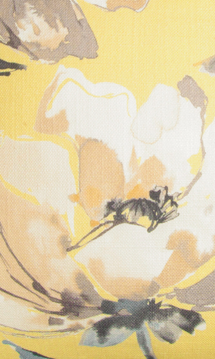 Floral Cotton Made-to-Measure Curtains (Yellow)