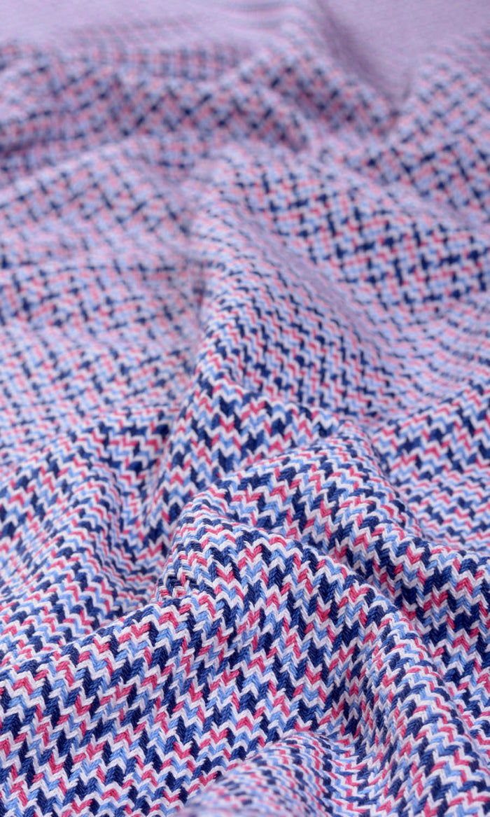 Basketweave Made-to-Measure Curtains (Violet/ Purple/ Pink)