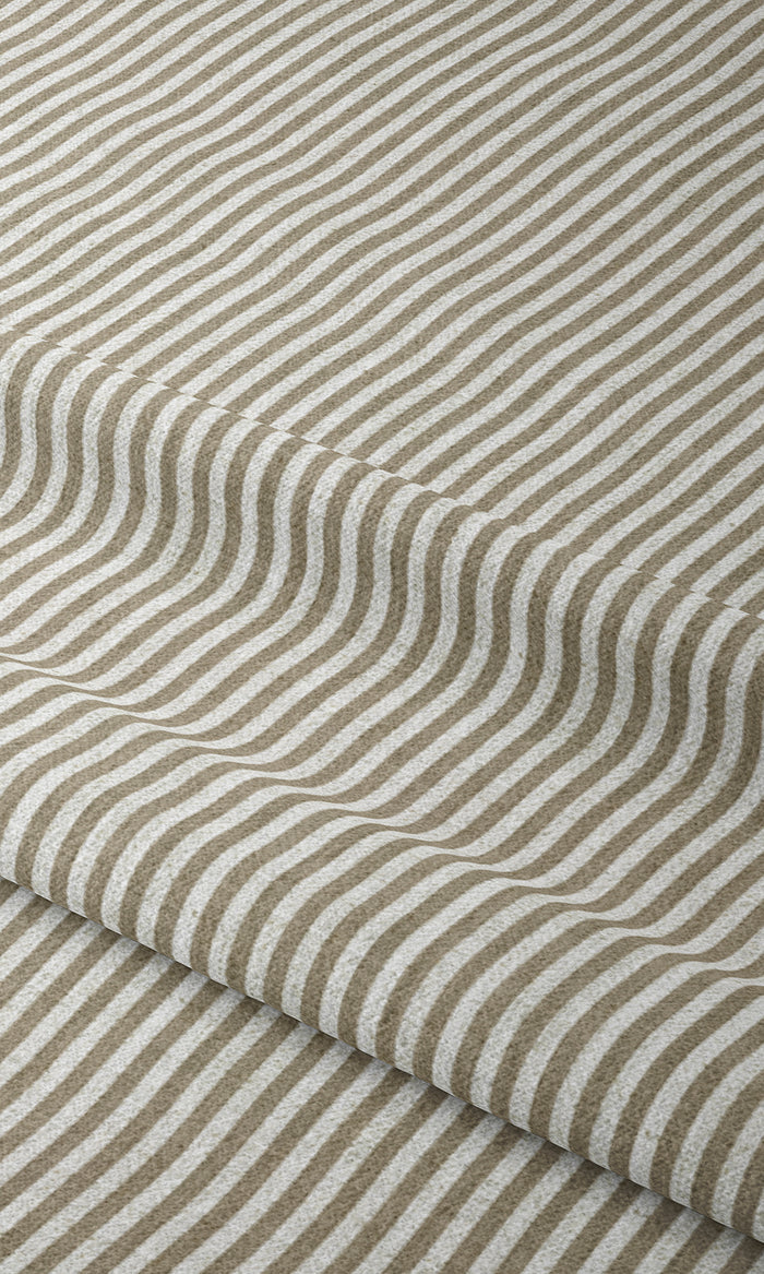 Striped Print Window Treatments Fabric By the Metre (Brown/ Beige)