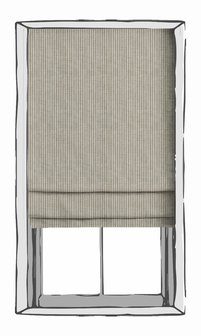 Striped Print Fabric Material By the Metre (Brown/ Beige)